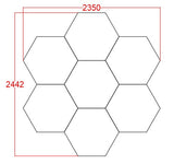 HoneyComb LED, 7 X Hexagon, Lumina Rece, 6500K, 240W