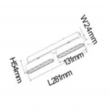 Grila LED Dubla Reglabila, Sina Magnetica Aplicata, Lumina Neutra, 12W, 2LM-S5, Negru