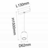 Pendul LED, Dimabil, Sina Magnetica Aplicata, Inaltime Reglabila, 9W, X3-CCT, Negru