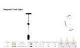 Pendul LED, Dimabil, Sina Magnetica Aplicata, Inaltime Reglabila, 9W, F3-CCT, Negru