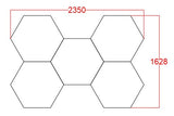 HoneyComb LED, 5 X Hexagon, Lumina Rece, 6500K, 192W