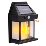 Aplica Exterior, Cu Panou Solar si Senzor Miscare, Model 686033, IP65, Lumina Calda, Negru