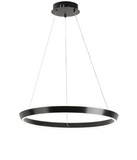 Lustra LED Tip Pendul, Model F23009/1, Cu Telecomanda, 3 Tipuri De Lumina, Inaltime Reglabila, 160W, Negru