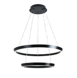 Lustra LED Tip Pendul, Model F23009/2, Cu Telecomanda, 3 Tipuri De Lumina, Inaltime Reglabila, 240W, Negru