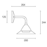 Aplica Exterior, Model 99420/36, IP54, Lumina Neutra, 20W, Maro