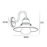 Aplica Exterior, Model 562/16, Material Aluminiu, IP44, Negru