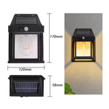 Aplica Exterior, Cu Panou Solar si Senzor Miscare, Model 686033, IP65, Lumina Calda, Negru