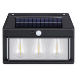 Aplica Exterior, Cu Panou Solar Si Senzor Miscare, Model 686035, IP65, Lumina Calda, Negru