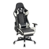 Scaun de gaming, GalacticGlide, Black-White WF-6039