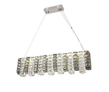 Candelabru LED, Model 70033-L850, Textura Cristal, Metal, 40W, Argintiu