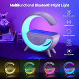 Lampa LED Birou RGB cu incarcare Wireless, Bluetooth si USB