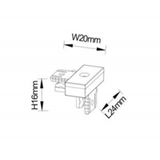 Conector Colt Tavan Si Perete, Sina Magnetica Aplicata, C4, Negru