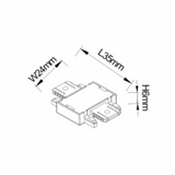 Conector Linie Sina Magnetica Aplicata, C3, Negru