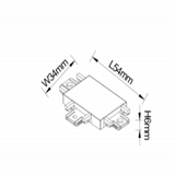 Conector Forma T, Sina Magnetica Aplicata, C8, Negru