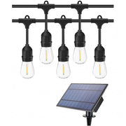 Ghirlanda Luminoasa, cu Panou Solar, 10 Becuri Incluse, 5m, 10 Fasung E27 , Negru