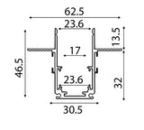 Sina Incastrata Pentru Proiectoare Magnetice, 1m, Negru