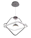 Lustra LED Tip Pendul, Model 1268/3, 3 Tipuri De Lumina, Inaltime Reglabila, 120W, Gri