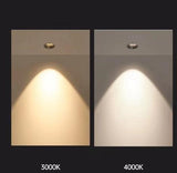 Spot LED COB, Incastrat, Fara Rama, Lumina Neutra, 4000K, 12W, Rosu/Negru