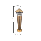 Stalp Iluminat Exterior, Model E239011, Material Aluminiu, 1 x E27, IP65, Auriu