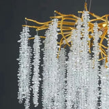 Candelabru Model R9100/1200+550, Textura Cristal, Metal, 10 X E14, Auriu