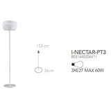 Lampadar, Fix, Policarbonat, Inaltime 155 Cm, Alb