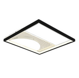 Lustra LED, Model R9060/S, Cu Telecomanda, 3 Tipuri De Lumina, Intensitate Reglabila, 72W, Negru/Alb