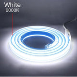 Banda LED COB, Flexibila, IP65, 280 LED/M, Lumina Rece, 6000K, 8W/m, 100m/Rola, 220V, Cu Alimentator Inclus