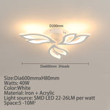 Lustra LED, Model K137-3, cu Telecomanda, 3 Tipuri de Lumina, Intensitate Reglabila, 72W, Alb