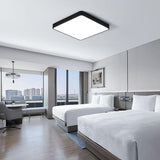 Plafoniera LED, Patrata, Mat, 30W, Lumina Rece, 6500K, Negru