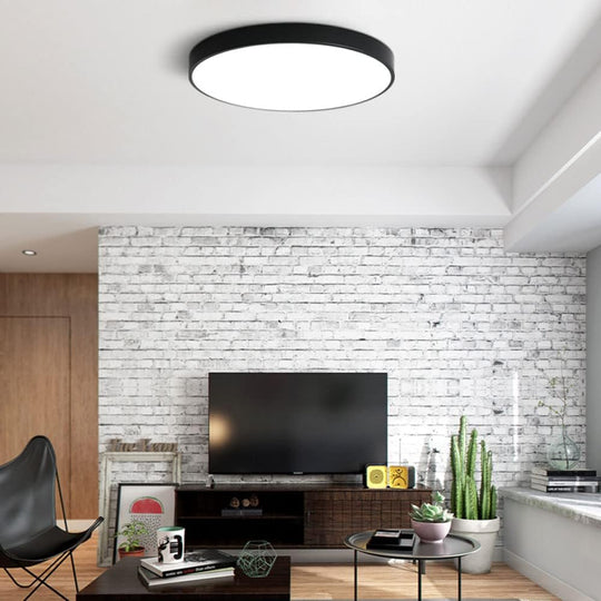 Plafoniera LED, Rotunda, Mat, 30W, Lumina Rece, 6500K, Negru