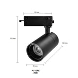 Proiector LED, Model B52 BK, 25W, 3000K Lumina Calda, Directionabil Pe Sina Monofazata, Negru