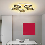 Lustra LED, Model C94/5, cu Telecomanda, 3 Tipuri de Lumina, Intensitate Reglabila, 150W, Alb