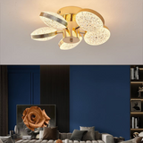 Lustra Led cu design auriu