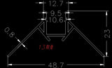 Profil LED Incastrat, Colt Exterior, Lungime 2m, Aluminiu