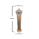 Stalp Iluminat Exterior, Model E239012, Material Aluminiu, 1 x E27, IP65, Auriu