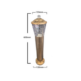 Stalp Iluminat Exterior, Model E239013, Material Aluminiu, 1 x E27, IP65, Auriu