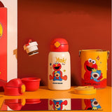 Termos Copii Cu Husa, Pai si Cana, BeddyBear, Sesame Street Elmo, 630 ml, Galben