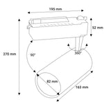 Proiector LED, Model B04 WH, 40W, 3000K Lumina Calda, 3420lm, Directionabil pe Sina Monofazata, Alb
