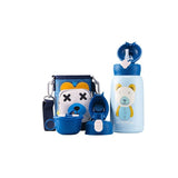 Termos Copii Cu Husa, Pai si Cana, BeddyBear, Urs, 630 ml, Bleu