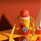 Termos Copii Cu Husa, Pai si Cana, BeddyBear, Sesame Street Elmo, 630 ml, Galben